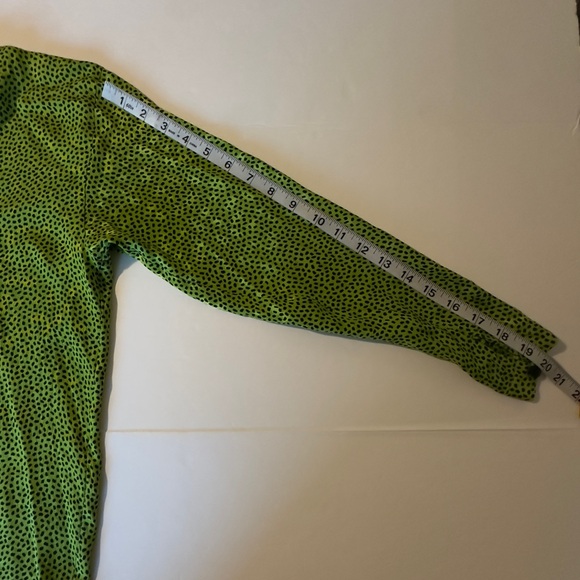 VINTAGE Silk Anne Klein II V Neck Pullover Long Sleeve Blouse Shirt Top Petite - Picture 9 of 10